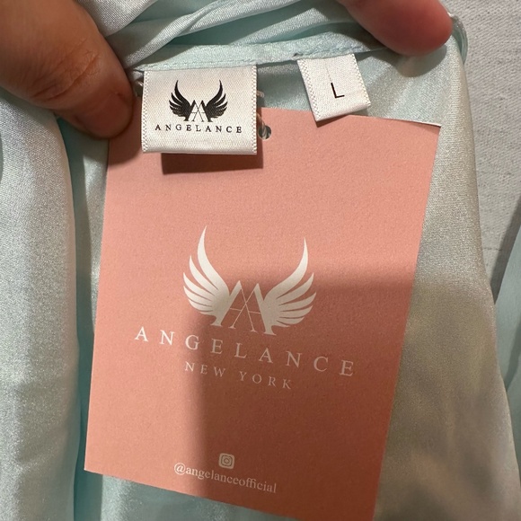 NWT Angelance Silk Chiffon Mini Dress with gift box - size L - Picture 8 of 9